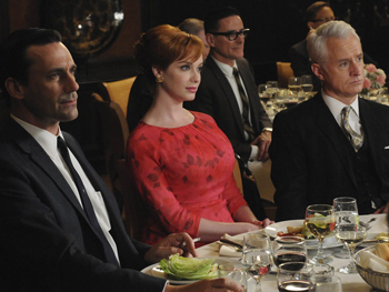 Picture showing Don, Joan and Roger in Mad Men