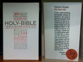 picture of the new international version book cover, compared with the thomas a kempis book cover for the inner life