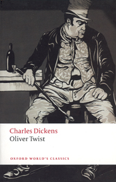 picture showing the book cover for oliver twist... with bill sikes sitting grimly on a chair staring at the floor 