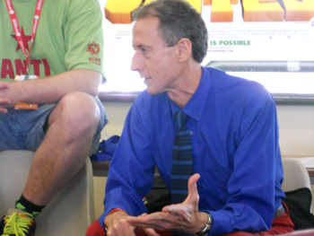 Photo of Peter Tatchell at Greenbelt