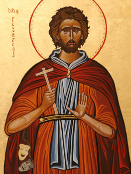 picture of the icon of st genesius