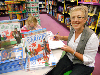 picture of book signing at waterstones cardiff 