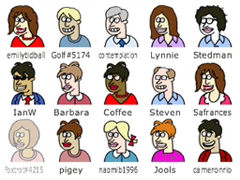 Screen grab of people in St Pixels the online church