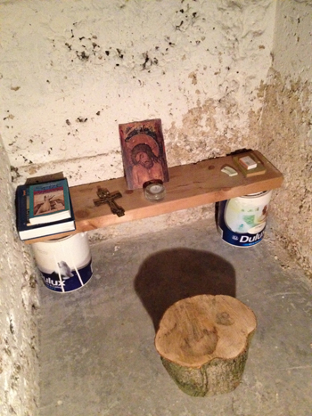 Photo of my cellar prayer corner