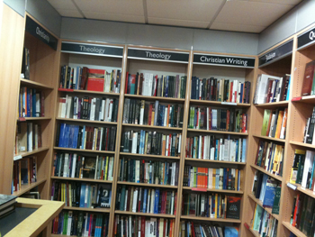 Photo of the Christianity corner in Foyles