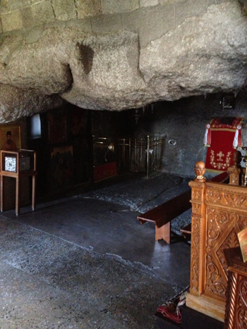 Photo of the Cave of the Apocalypse on Patmos