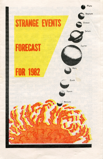 Cover of the tract Strange Events Forecast for 1982